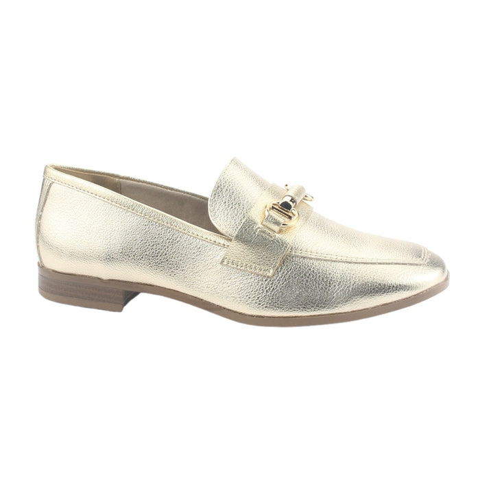 Mocasin Via Marte Mujer 075-009-01 Dorado Casual Mocasines Planos Via Marte