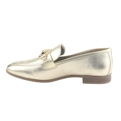 Mocasin Via Marte Mujer 075-009-01 Dorado Casual Mocasines Planos Via Marte