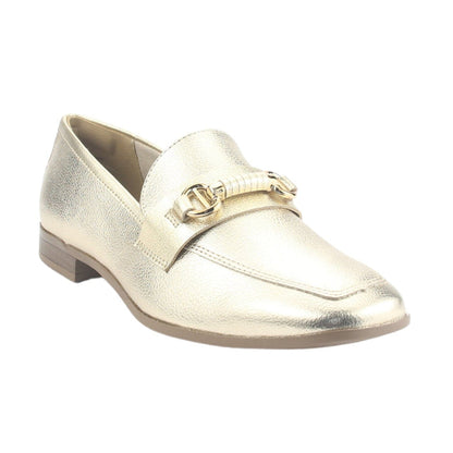 Mocasin Via Marte Mujer 075-009-01 Dorado Casual Mocasines Planos Via Marte