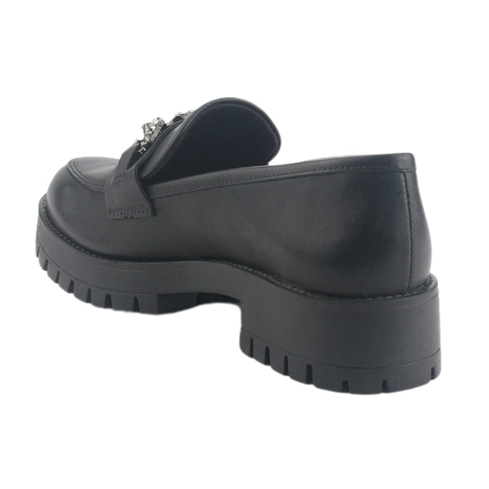 Mocasin Via Marte Mujer 083-005-01 Negro Casual Mocasines Taco Via Marte