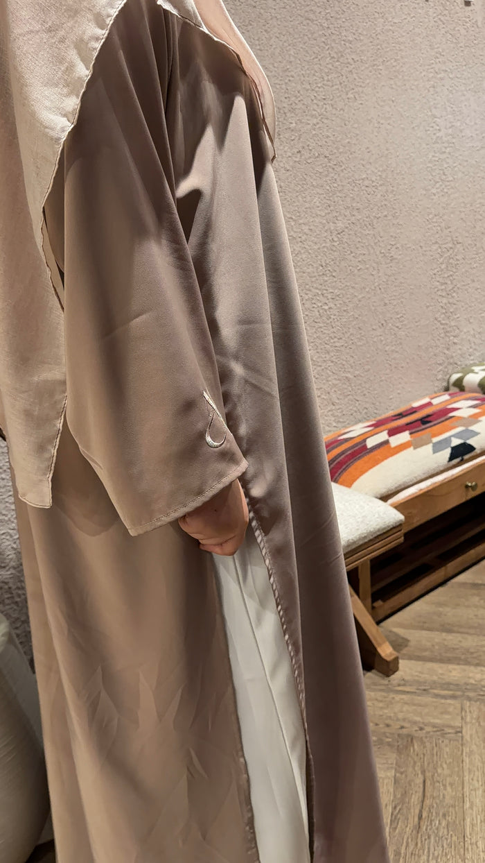 Mocha Creme NARA coord set | Ramadhan | Eid | Modest Coord set | Abaya and slip dress |