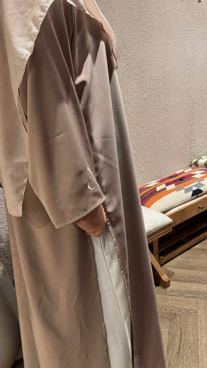 Mocha Creme NARA coord set | Ramadhan | Eid | Modest Coord set | Abaya and slip dress |