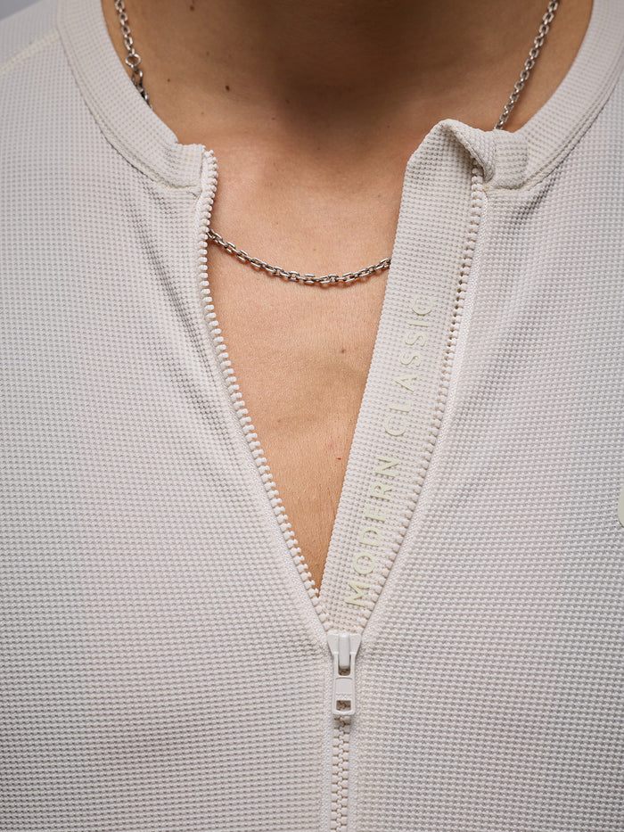 MODERN CLASSIC WAFFLE SS JERSEY - MOON