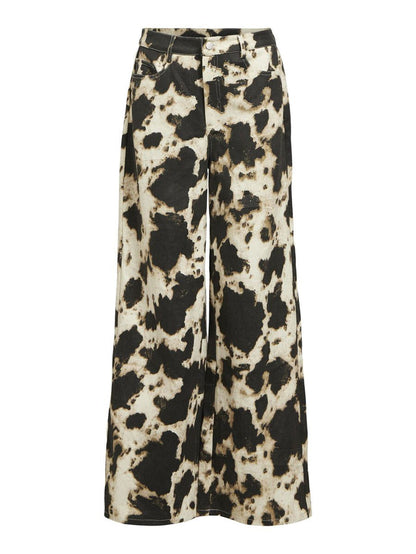 Montana Printed Wide Leg Jeans (Black/Cloud Dancer)
