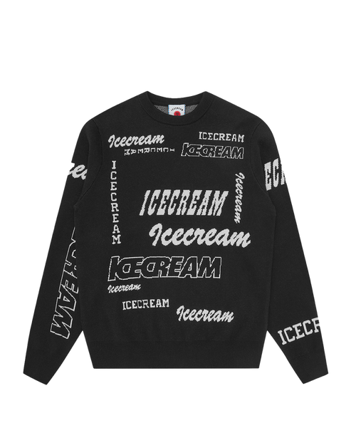 Multi Logo Knit Crewneck