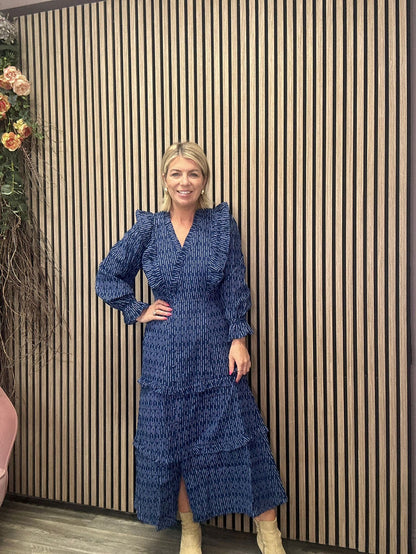 Nais Midi Dress (Electric Blue)