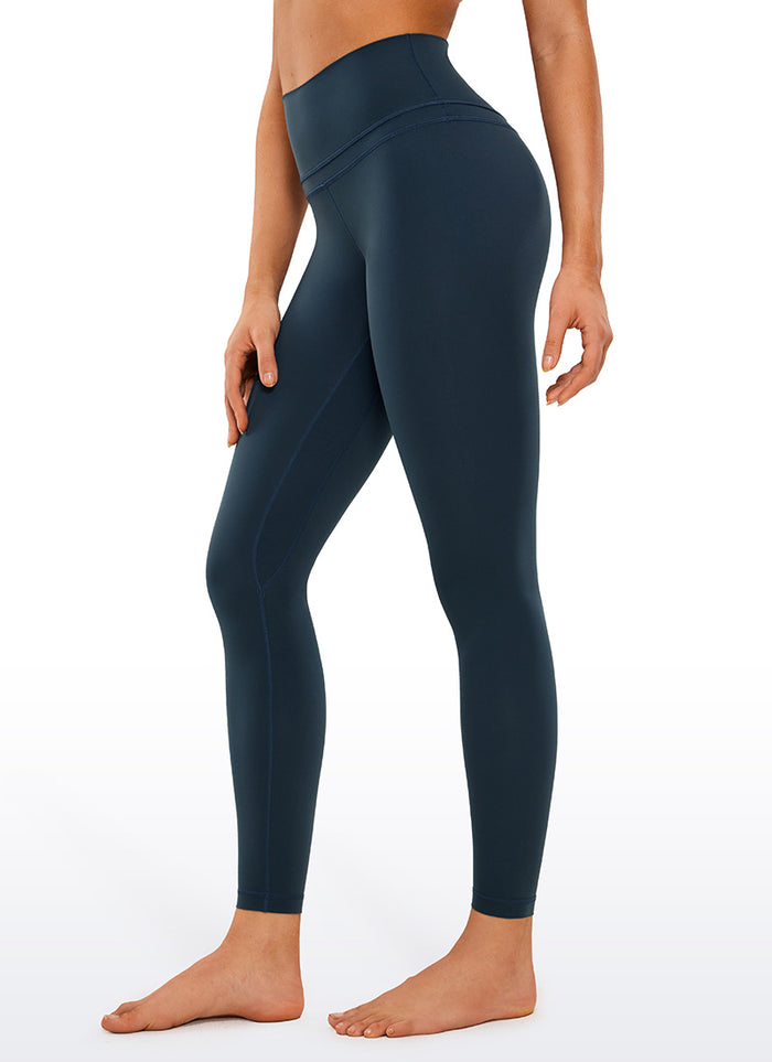 CRZ YOGA Women's Yoga Train High Rise Tall Nakedfeel Leggings 28'' True Navy