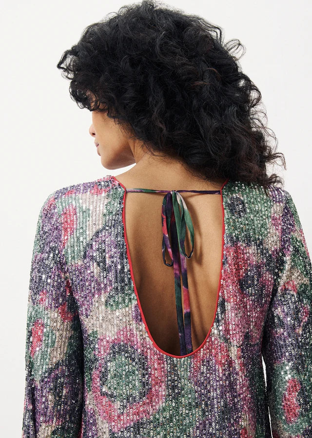 Nelie Sequin Mini Dress (Frnch Bouquet)