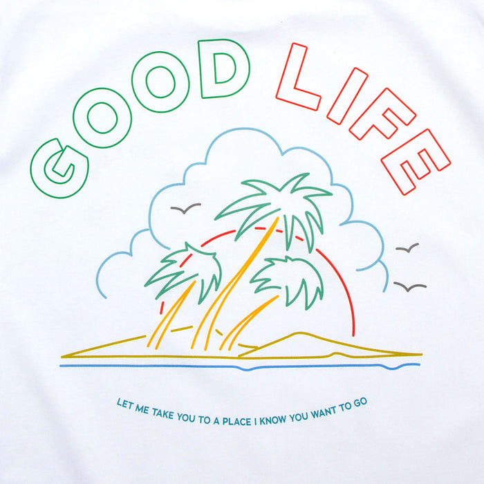 Neon Good Life Back Print - Tshirt - White