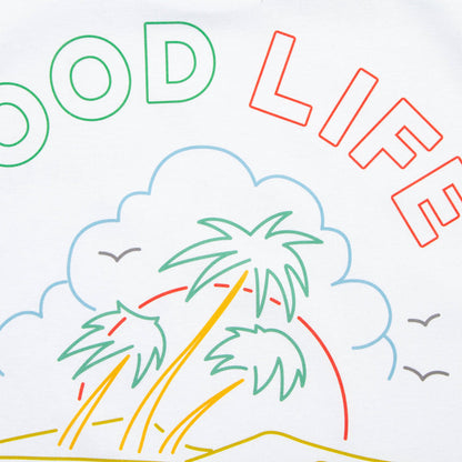 Neon Good Life Back Print - Tshirt - White