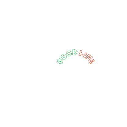 Neon Good Life Back Print - Tshirt - White