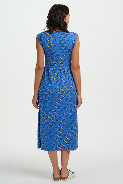 Nina Jersey Midi Dress (Blue)