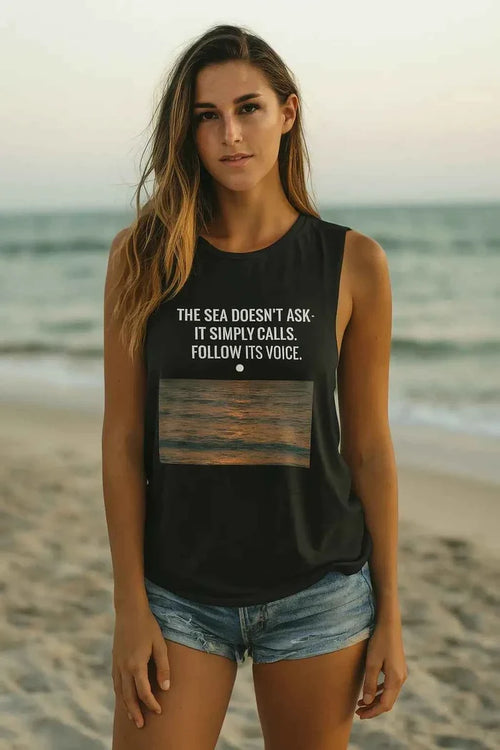 Ocean Breeze Women's Flowy Scoop Muscle Tank