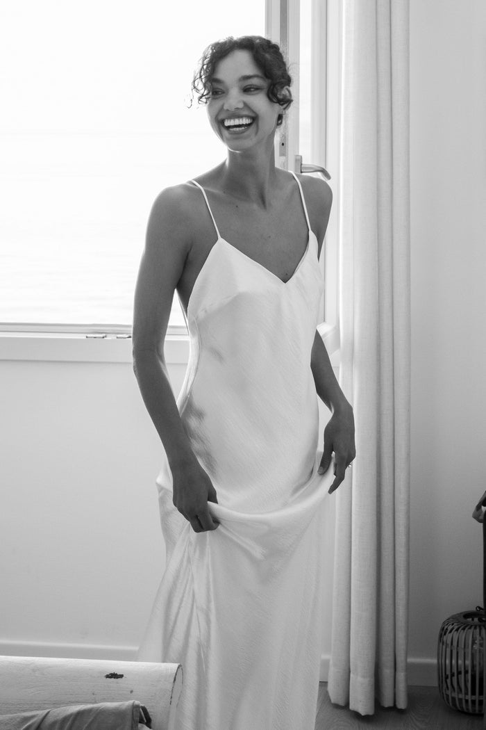 Grace bride Rae in the Oceania gown