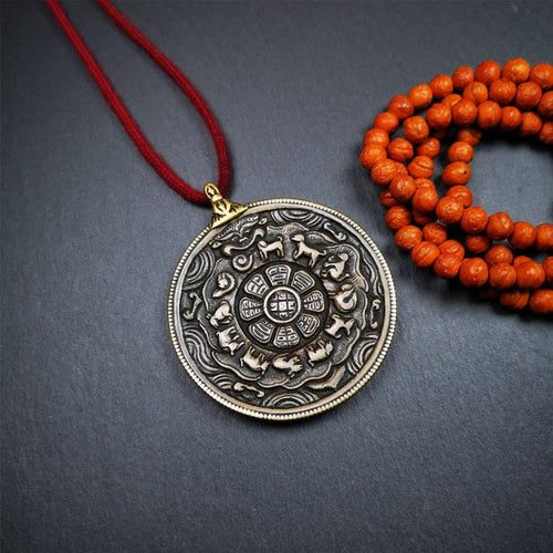 Old Melong 2.6" - Tibetan Buddhist art, front view