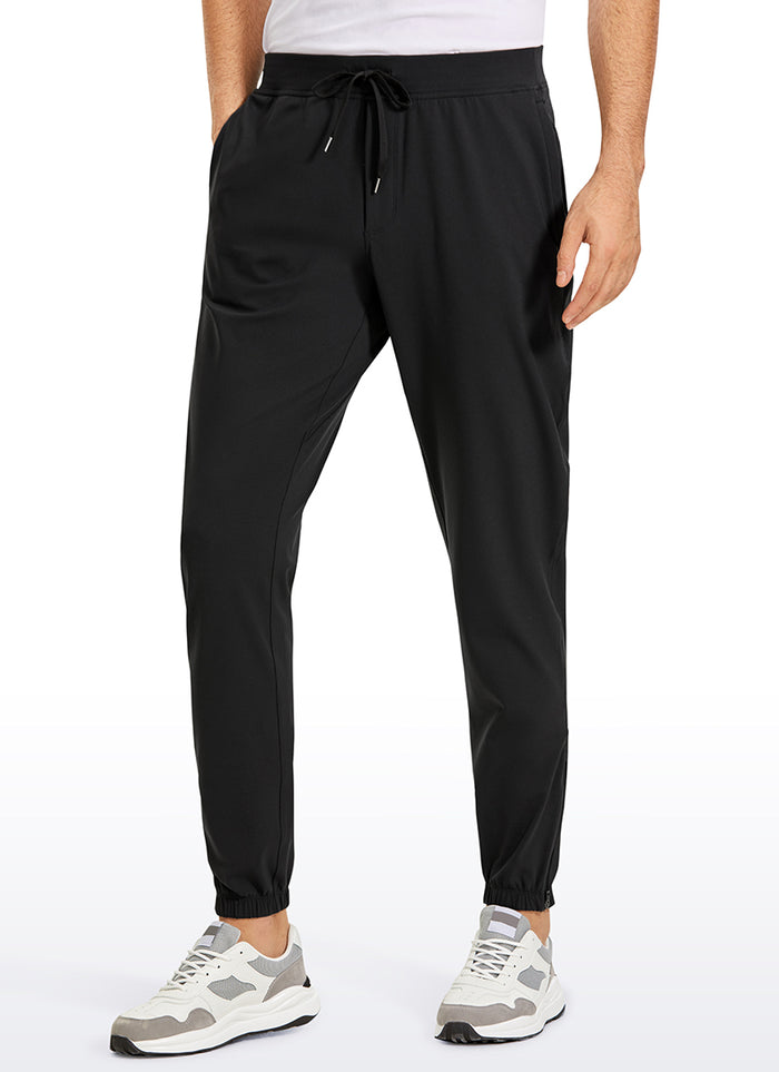 CRZ YOGA Men's Run Slim Fit On the Travel Joggers 32''- Ankle Zipper Electric Blue