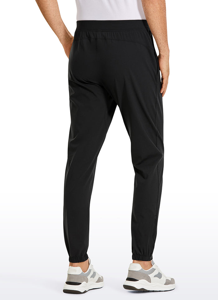 CRZ YOGA Men's Run Slim Fit On the Travel Joggers 32''- Ankle Zipper Electric Blue