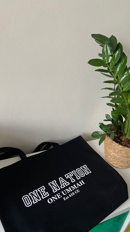 ONE UMMAH every day Arabic tote bag | Large |