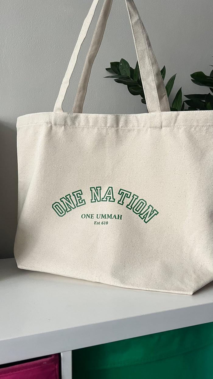 ONE UMMAH every day Arabic tote bag | Large |