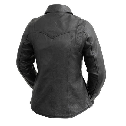 Onyx Women's Leather Shirt: Onyx Women's Leather Motorcycle Shirt
PRODUCT OVERVIEW:
Introducing the Onyx – a perfect blend of