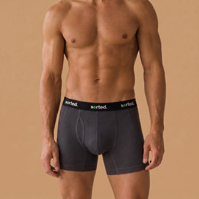 Organic Cotton Boxer Briefs - Obsidian