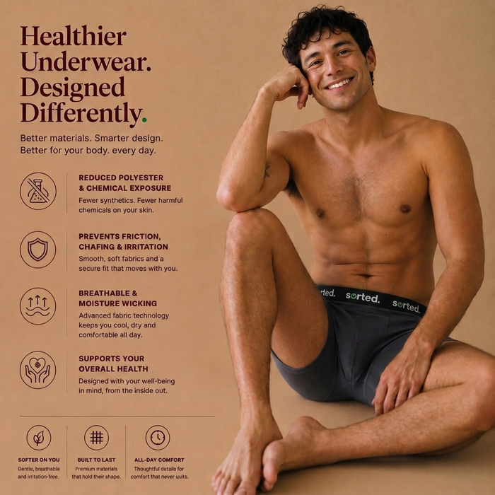 Organic Cotton Boxer Briefs - Obsidian