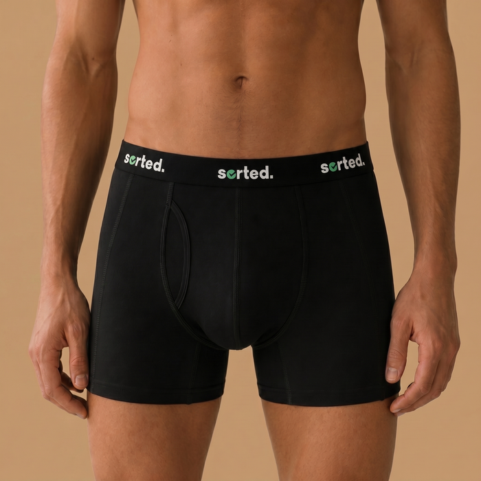 Organic Cotton Boxer Briefs - Obsidian