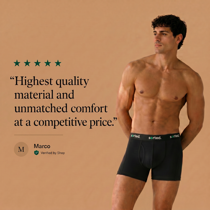 Organic Cotton Boxer Briefs - Obsidian