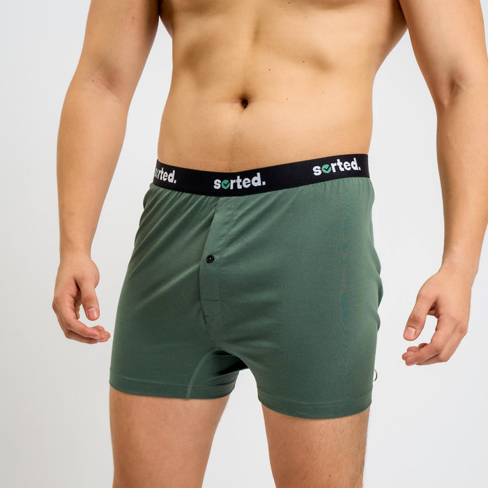 Organic Cotton Boxers - Dark Forest