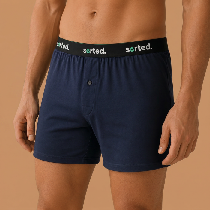 Organic Cotton Boxers - Navy Blazer