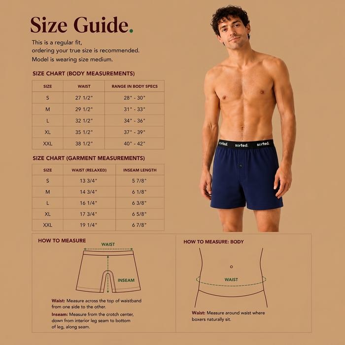 Organic Cotton Boxers - Navy Blazer