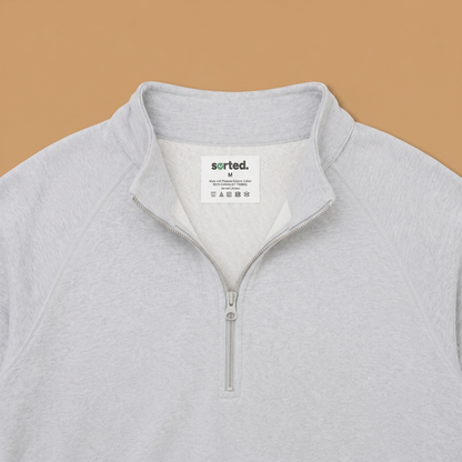 Organic Cotton Midweight Raglan Quarterzip - Midnight Navy
