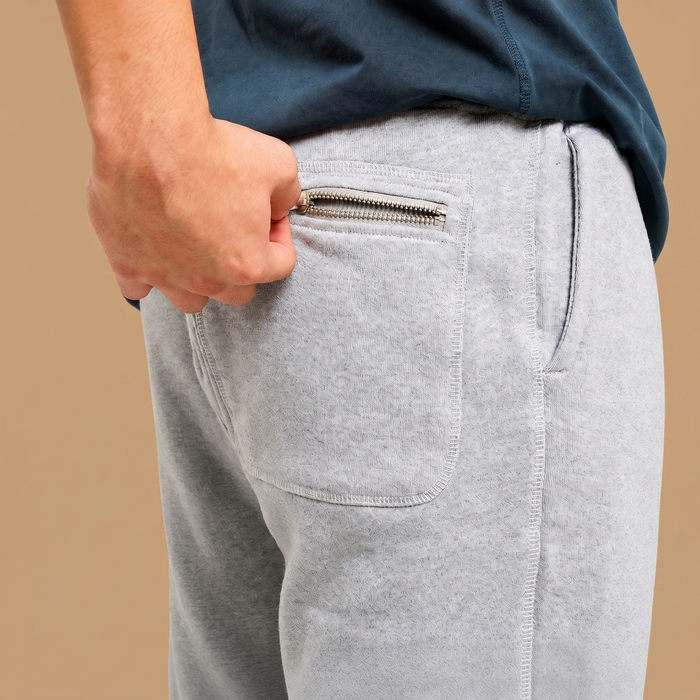 Organic Cotton Midweight Shorts - Heather Grey