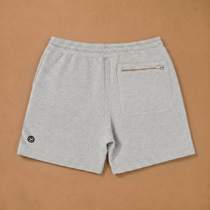 Organic Cotton Midweight Shorts - Heather Grey