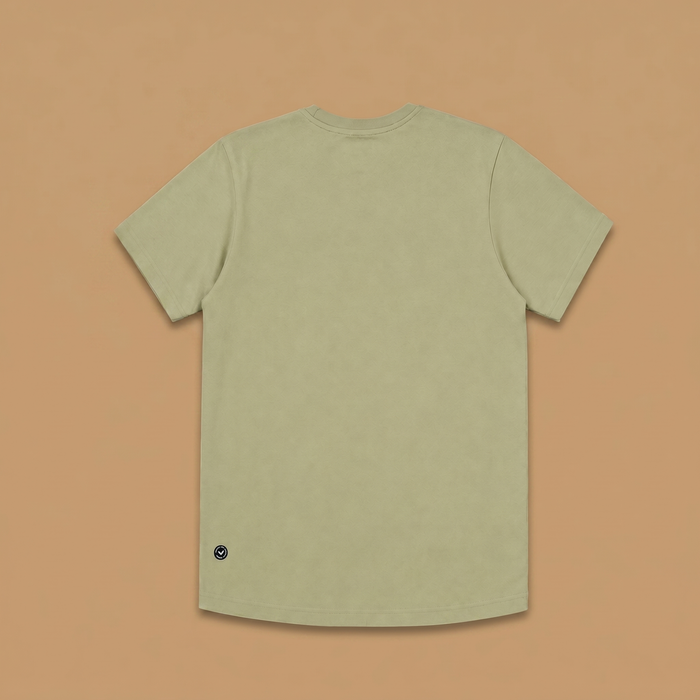 Organic Cotton Midweight T-Shirt Curved Hem - Desert Sage