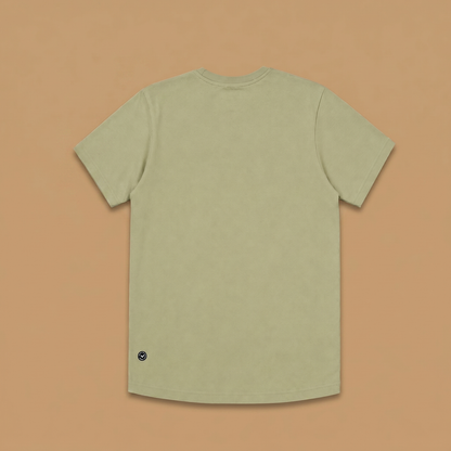Organic Cotton Midweight T-Shirt Curved Hem - Desert Sage