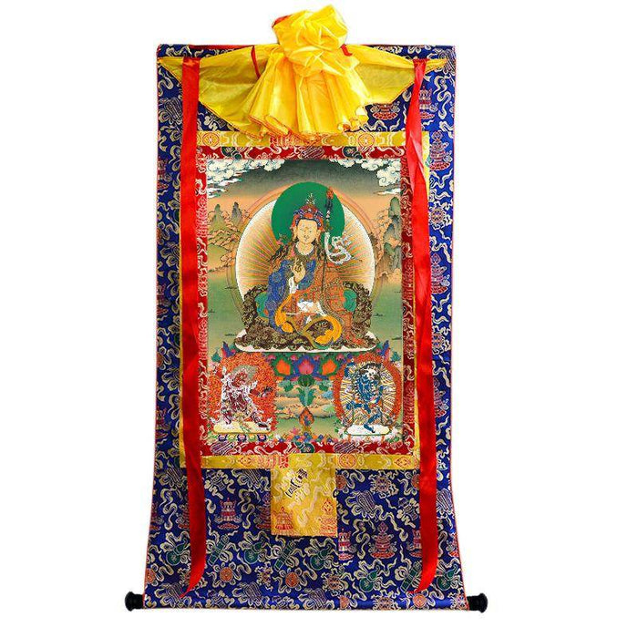 Padmasambhava - Guru Rinpoche - Tibetan thangka painting, view 4