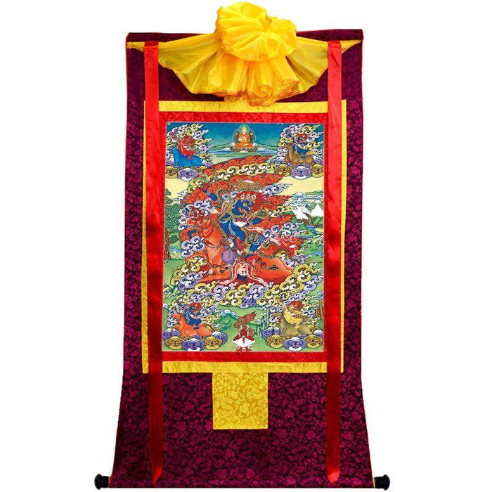 Palden Lhamo / Magzor Gyalmo / Shri Devi - Tibetan thangka painting, view 5
