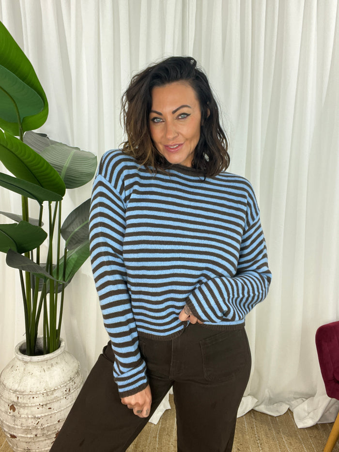 Parker Stripe Crop Jumper