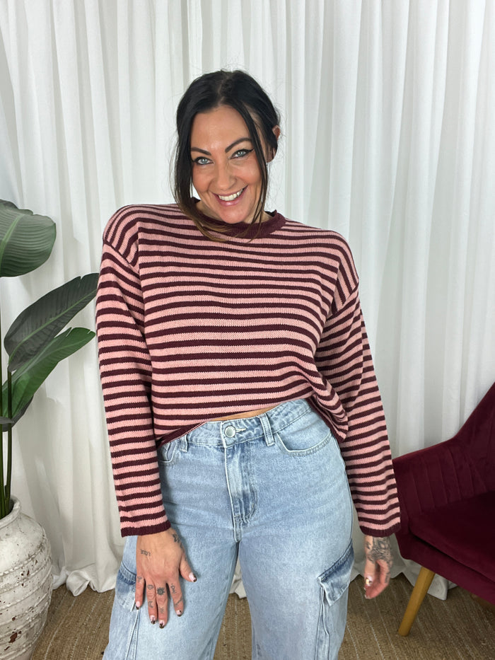 Parker Stripe Crop Jumper