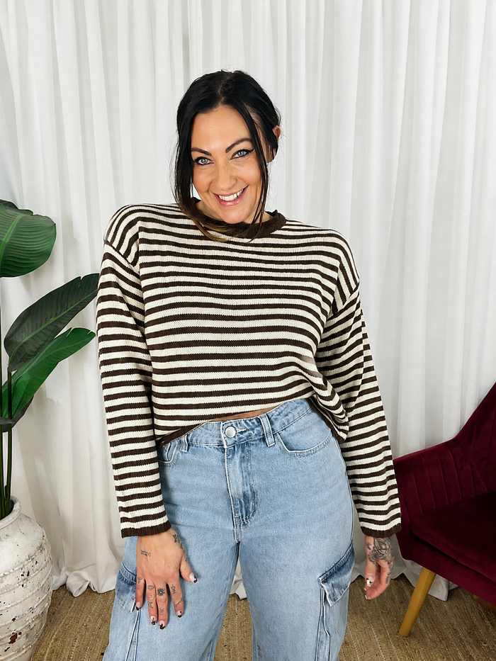 Parker Stripe Crop Jumper