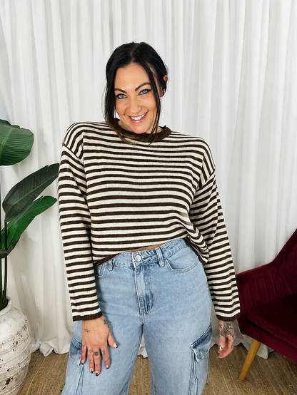 Parker Stripe Crop Jumper