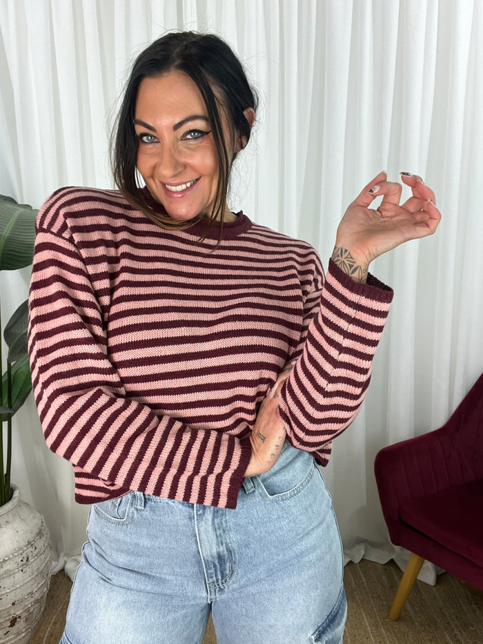Parker Stripe Crop Jumper