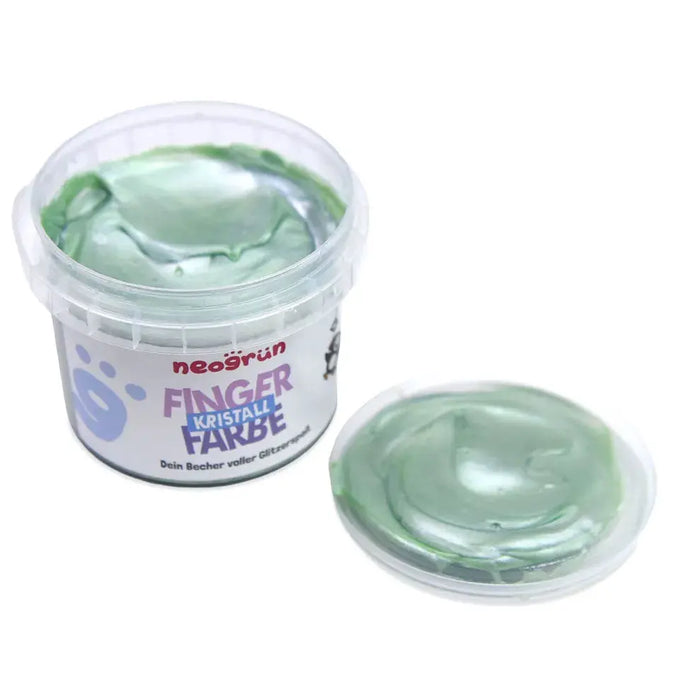 Peinture au doigt pailletée bio et vegan Neogrün – Jade