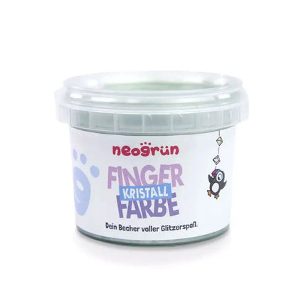 Peinture au doigt pailletée bio et vegan Neogrün – Jade
