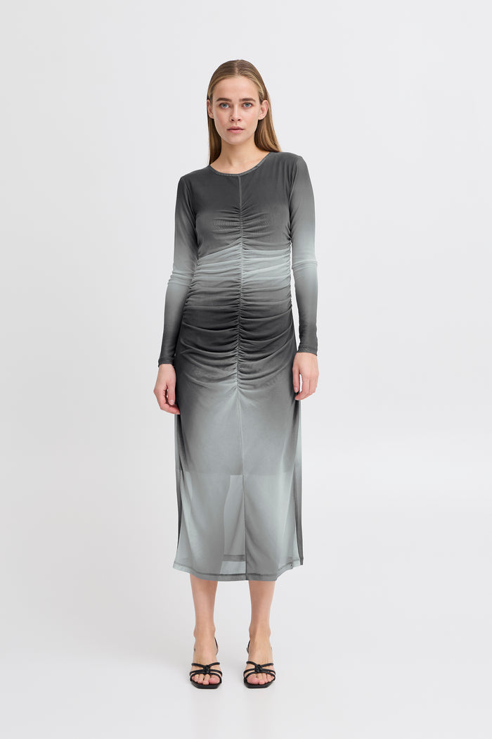 Penelope Midi Dress (Black Fading)