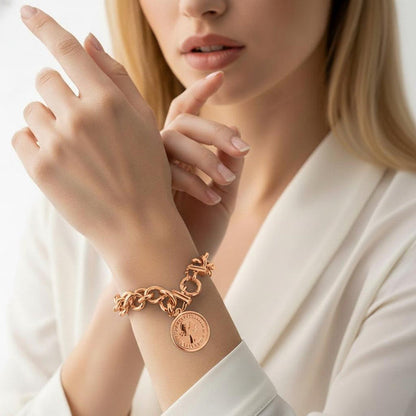 Penny Coin Bracelet - Rose Gold
