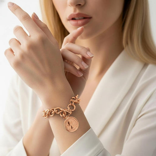 Penny Coin Bracelet - Rose Gold