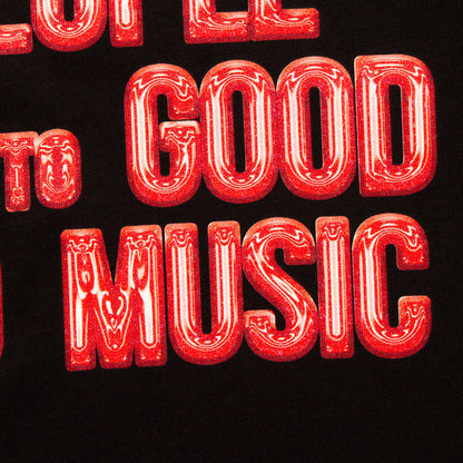 Peoples Techno Chrome Red Front Print - Tshirt - Black