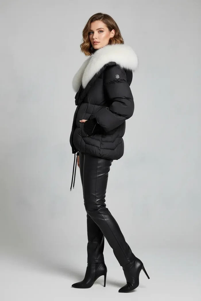 Petite Parka Coat - Sculpted Collar, City Warmth Layers
